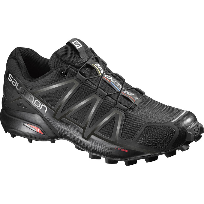 Zapatillas Trail Running Salomon Hombre Negras - Salomon Argentina SPEEDCROSS 4 WIDE ,056789-WPL